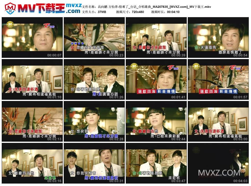 高向鹏 方怡萍-情难了_台语_合唱歌曲_MA207835